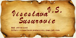Višeslava Susurović vizit kartica
